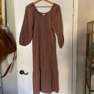 Cotton gauze maxi dress